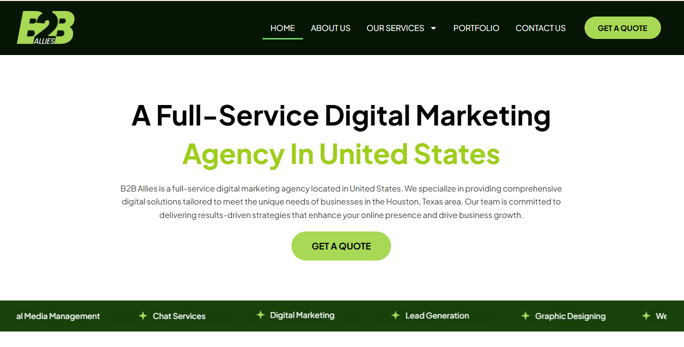 B2B Allies website preview