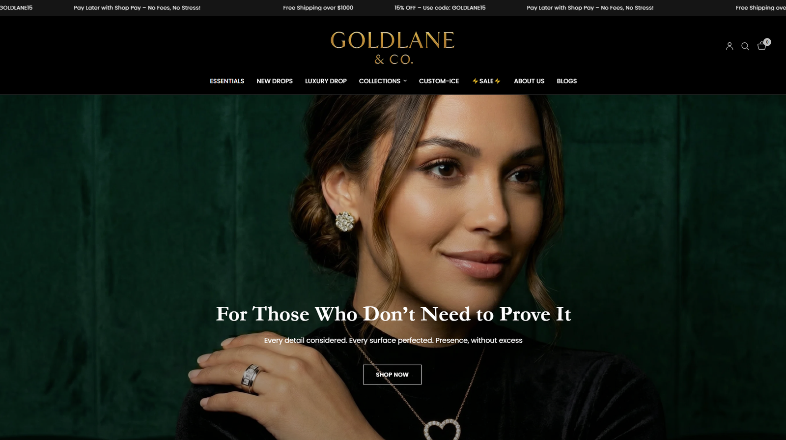 Goldlane & Co. website preview