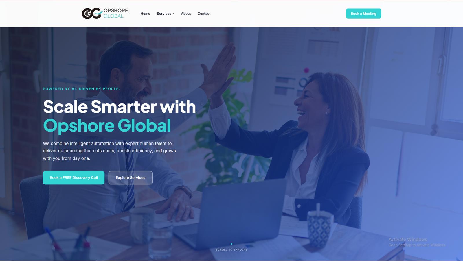Opshore Global website preview