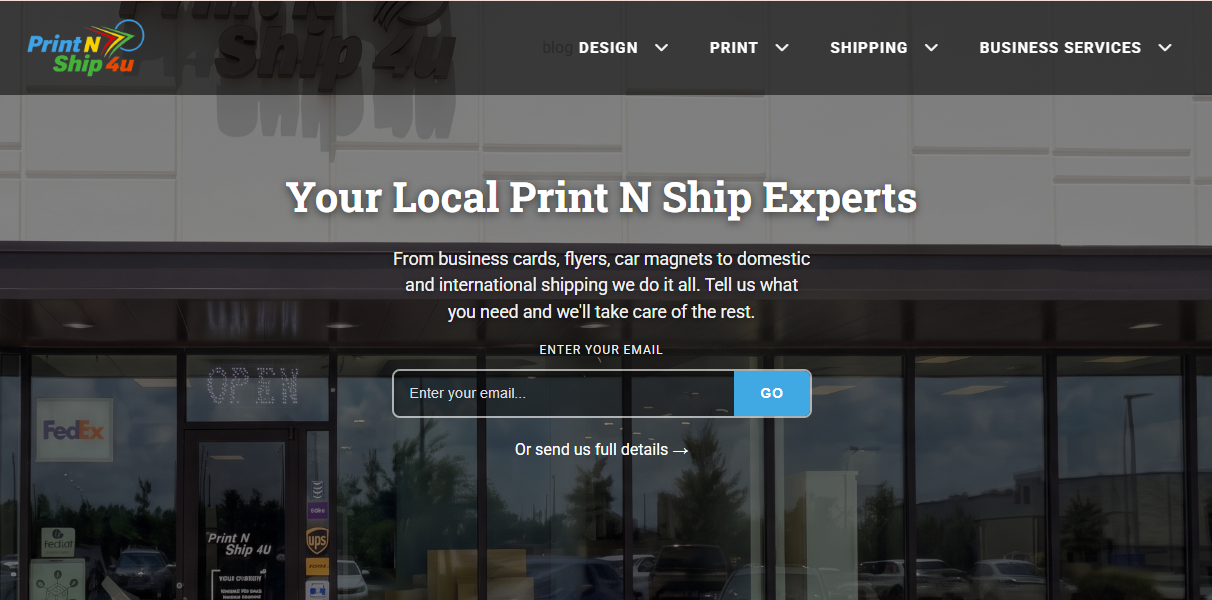 Print N Ship 4u website preview